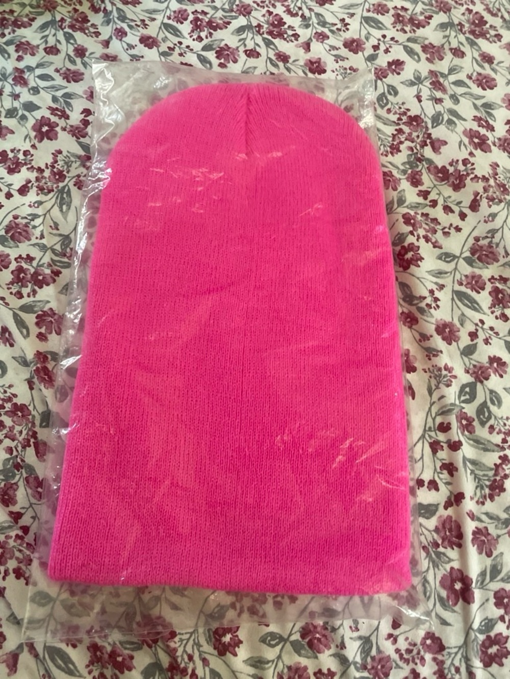 Bright Hot Pink Knit Beanie
